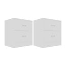 Bedside Cabinets 2 Pcs White 40X30X40 Cm Chipboard
