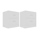 Bedside Cabinets 2 Pcs White 40X30X40 Cm Chipboard