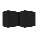 Bedside Cabinets 2 Pcs Black 40X30X40 Cm Chipboard