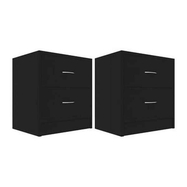 Bedside Cabinets 2 Pcs Black 40X30X40 Cm Chipboard