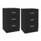 Bedside Cabinets 2 Pcs Black 38X35X56 Cm Chipboard