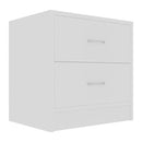 Bedside Cabinets 2 Pcs White 40X30X40 Cm Chipboard