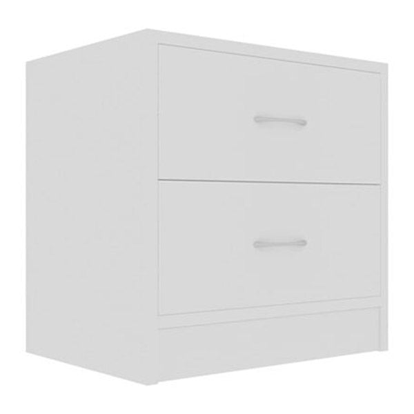 Bedside Cabinets 2 Pcs White 40X30X40 Cm Chipboard