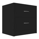 Bedside Cabinets 2 Pcs Black 40X30X40 Cm Chipboard