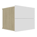 Bedside Cabinets 2 Pcs White And Sonoma Oak 40X30X30 Cm Chipboard