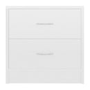 Bedside Cabinet High Gloss White 40X30X40 Cm Chipboard