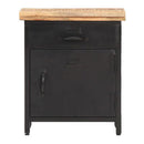 Bedside Cabinet 40X30X52 Cm Rough Mango Wood