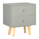 Bedside Cabinets 2 Pcs Grey 40X30X50 Cm Solid Pinewood