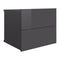 Bedside Cabinets 2 Pcs High Gloss Grey 40X30X30 Cm Chipboard