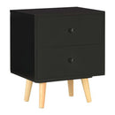 Bedside Cabinets 2 Pcs Black 40X30X50 Cm Solid Pinewood