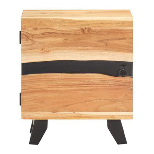 Bedside Cabinet 40X30X51 Cm Solid Acacia Wood