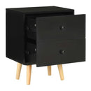 Bedside Cabinets 2 Pcs Black 40X30X50 Cm Solid Pinewood