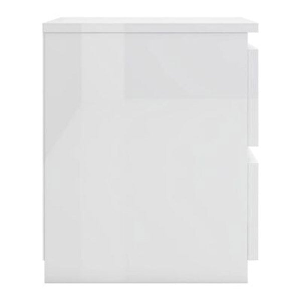 Bedside Cabinets 2 Pcs High Gloss White 30X30X40 Cm Chipboard