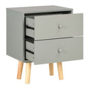 Bedside Cabinets 2 Pcs Grey 40X30X50 Cm Solid Pinewood