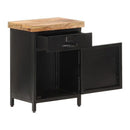 Bedside Cabinet 40X30X52 Cm Rough Mango Wood