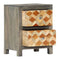 Bedside Cabinet Grey 40X30X50 Cm Solid Mango Wood