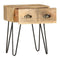 Bedside Cabinet 40X30X50 Cm Solid Mango Wood 2 Drawers