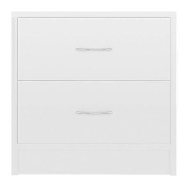 Bedside Cabinets 2 Pcs High Gloss White 40X30X40 Cm Chipboard