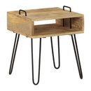 Bedside Table Solid Mango Wood 40X34X47 Cm