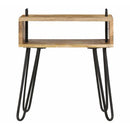 Bedside Table Solid Mango Wood 40X34X47 Cm