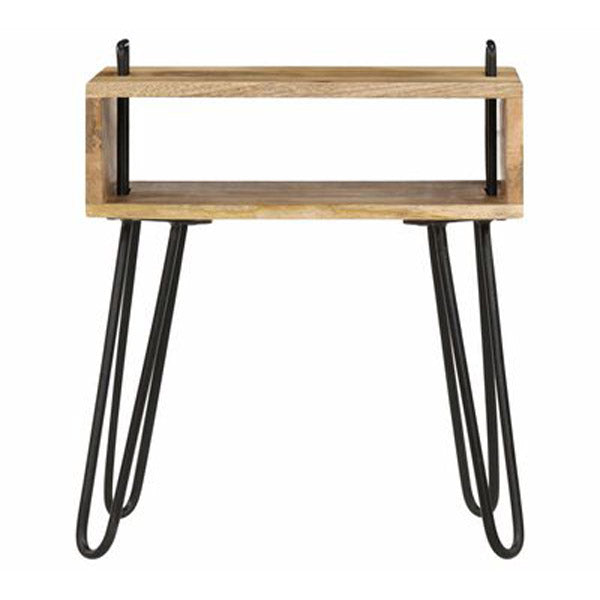 Bedside Table Solid Mango Wood 40X34X47 Cm