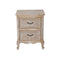 Bedside Table White Washed Finish 50X40X65Cm