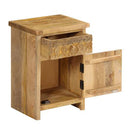 Bedside Table Solid Mango Wood 40X30X50 Cm