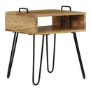 Bedside Table Solid Mango Wood 40X34X47 Cm