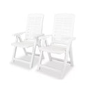 Reclining Garden Chairs 2 Pcs Plastic