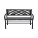 Garden Bench 118 Cm Steel Black