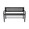 Garden Bench 118 Cm Steel Black