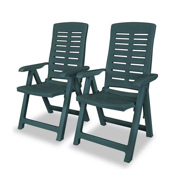 Reclining Garden Chairs 2 Pcs Plastic