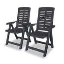 Reclining Garden Chairs 2 Pcs Plastic