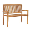 2 Seater Stacking Garden Bench Solid Teak Wood