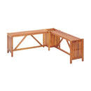 Garden Corner Bench With Planter 117X117X40 Cm Solid Acacia Wood
