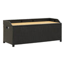 Garden Storage Bench 120 Cm Poly Rattan