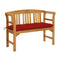 Garden Bench With Red Cushion 120 Cm Solid Acacia Wood