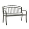 Garden Bench With A Table 125 Cm Steel Grey