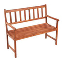 Garden Bench With Cushion 120 Cm Solid Acacia Wood