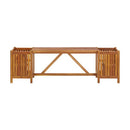 Garden Bench With 2 Planters 150X30X40 Cm Solid Acacia Wood