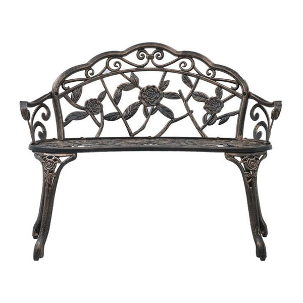 Bistro Bench 100Cm Bronze Cast Aluminium
