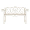 Garden Bench 132 Cm Metal Antique White