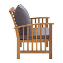 Garden Bench With Dark Grey Cushions 119 Cm Solid Acacia Wood