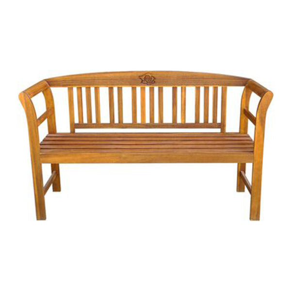 Garden Bench With Light Blue Cushion 157 Cm Solid Acacia Wood