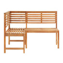Garden Corner Bench 140 Cm Solid Acacia Wood