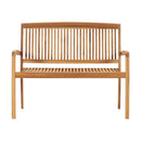 2 Seater Stacking Garden Bench Solid Teak Wood