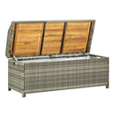 Garden Storage Bench 120 Cm Poly Rattan