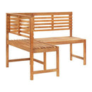 Garden Corner Bench 140 Cm Solid Acacia Wood