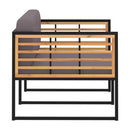 Garden Bench With Cushions 136 Cm Solid Acacia Wood Dark Grey