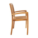 2 Seater Stacking Garden Bench Solid Teak Wood